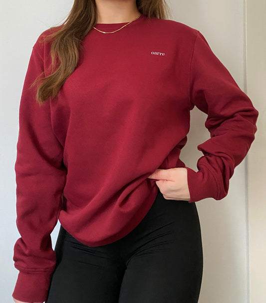 oarre - Sustainable Unisex Crewneck Sweatshirt Burgundy
