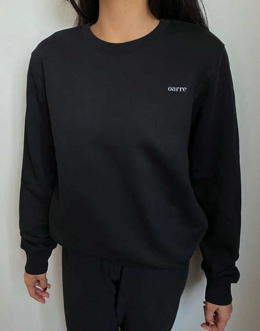 oarre - Sustainable Unisex Crewneck Sweatshirt Black