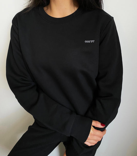 oarre - Sustainable Unisex Crewneck Sweatshirt Black