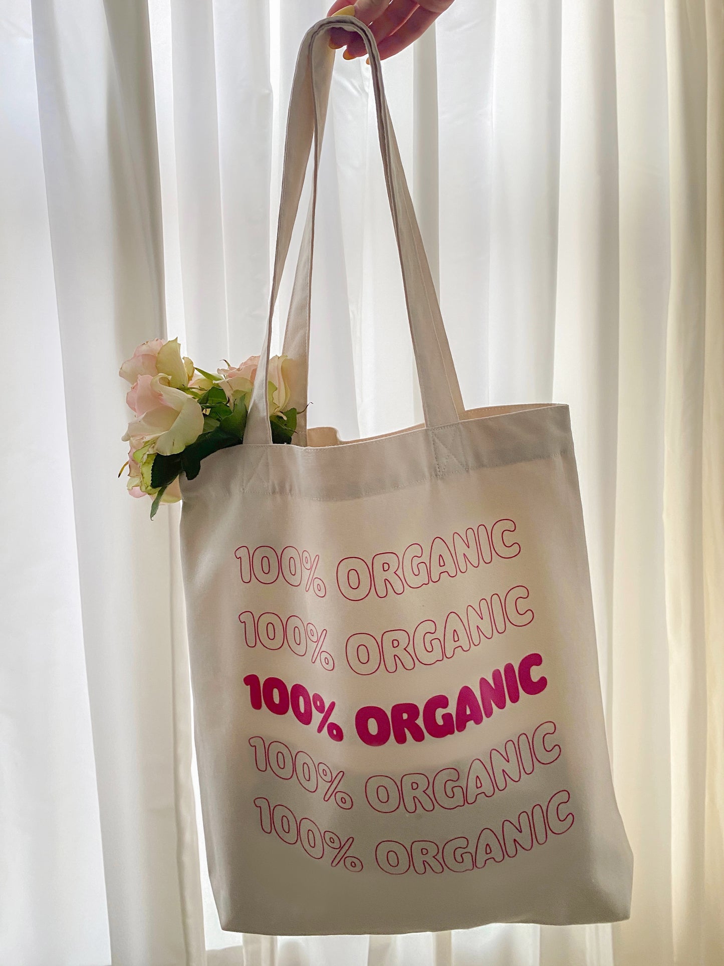 100% Organic - Sustainable Tote Bag Ethical Tote in Natural White