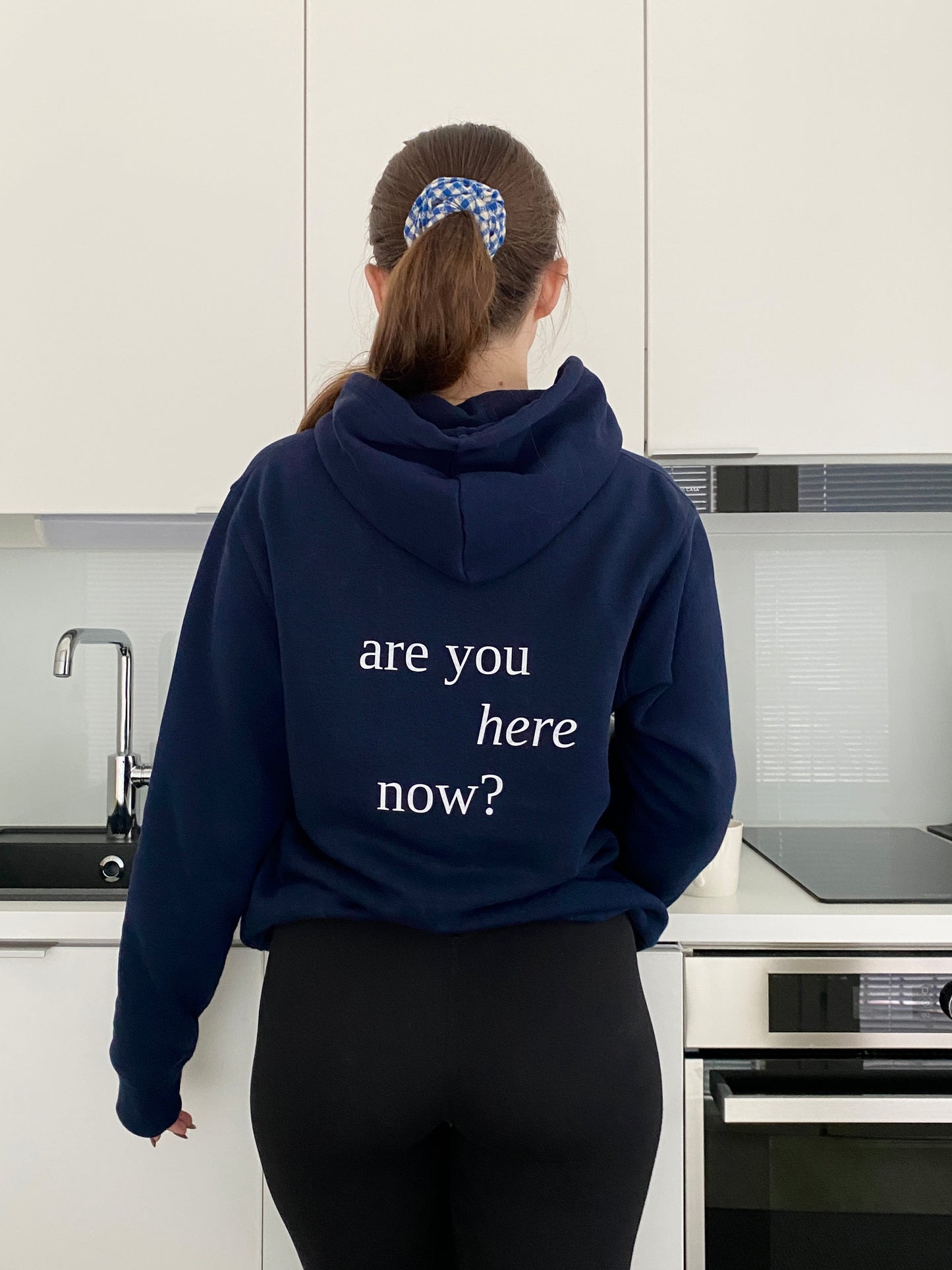 Are You Here Now - Sustainable Unisex Pullover Hoodie French Navy