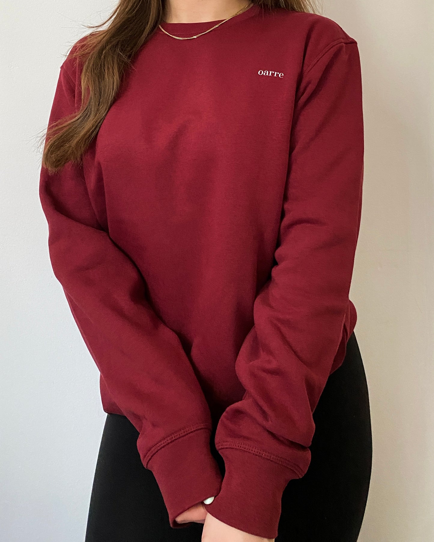 oarre - Sustainable Unisex Crewneck Sweatshirt Burgundy