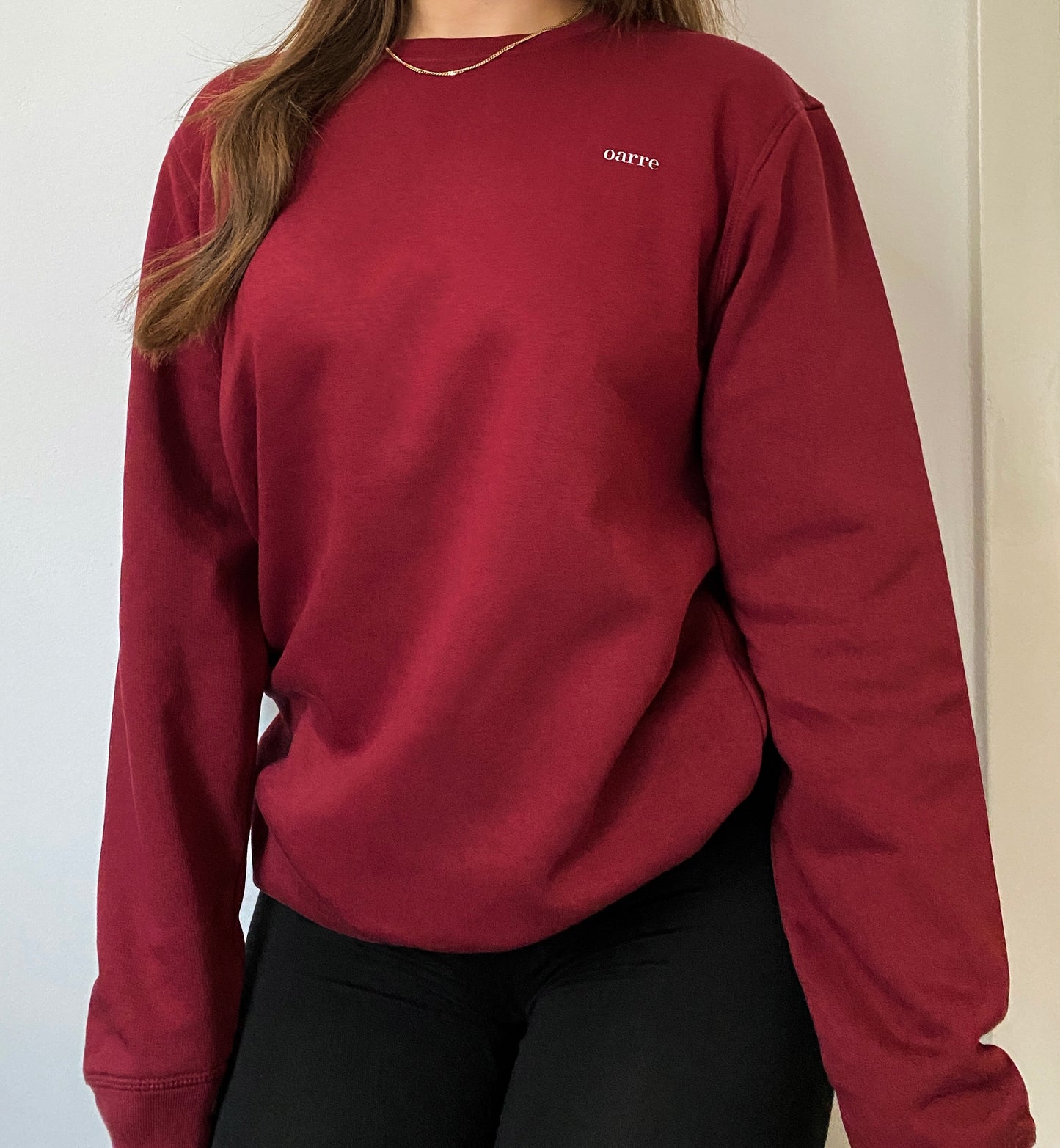 oarre - Sustainable Unisex Crewneck Sweatshirt Burgundy