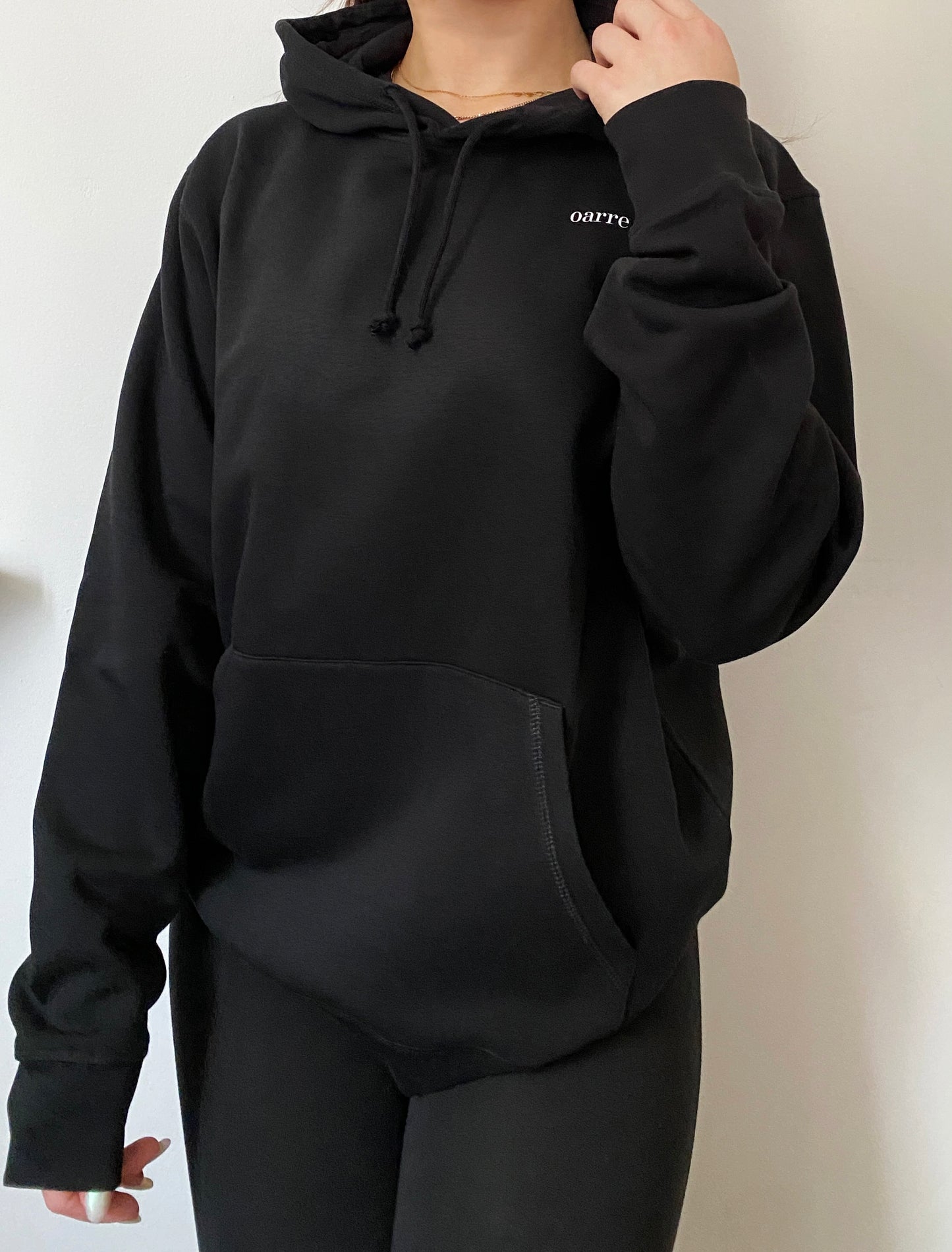 oarre - Sustainable Unisex Pullover Hoodie Black