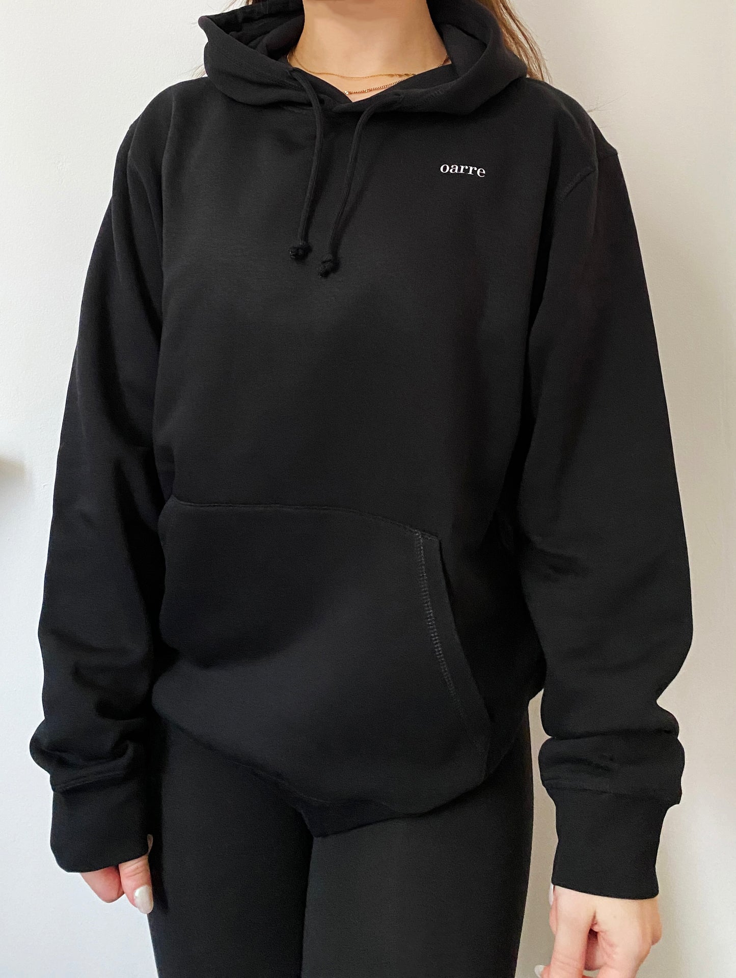 oarre - Sustainable Unisex Pullover Hoodie Black