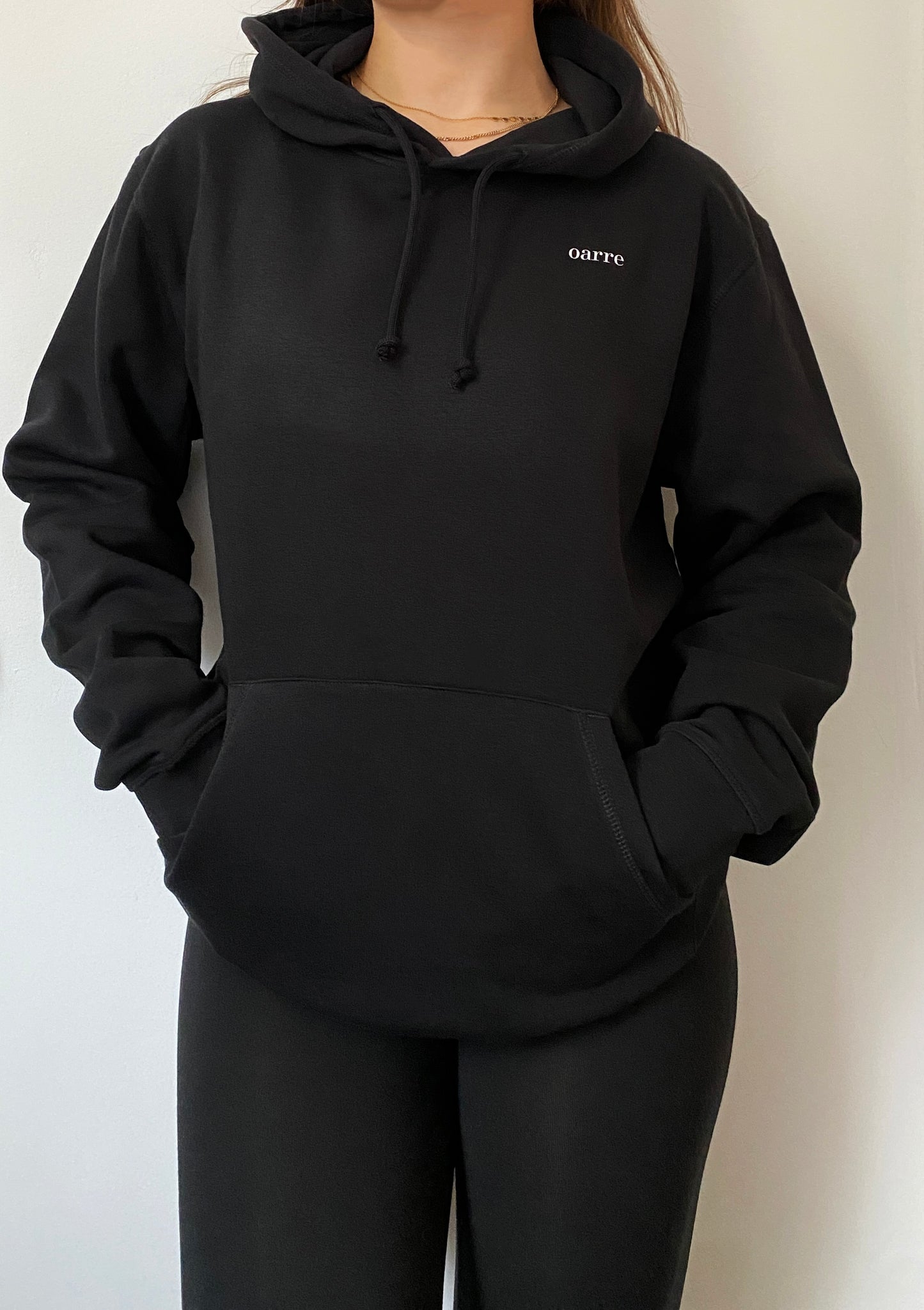 oarre - Sustainable Unisex Pullover Hoodie Black