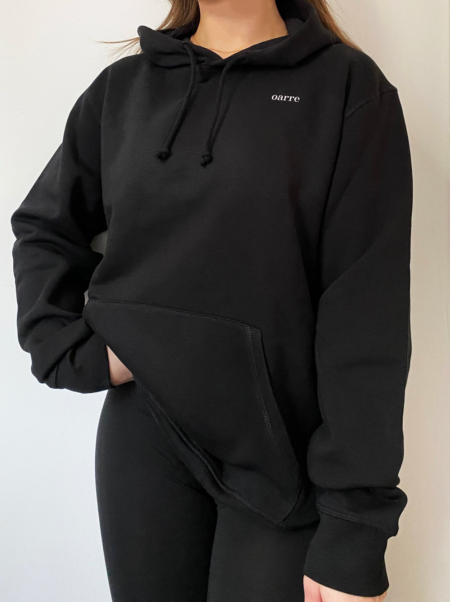 oarre - Sustainable Unisex Pullover Hoodie Black